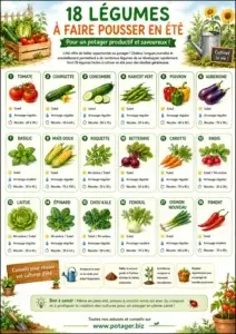 18 légumes à faire pousser en été