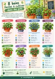 8 baies faciles à cultiver dans des pots