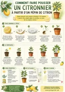 faire pousser un citronnier à partir d’un pépin de citron