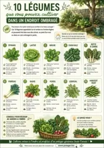 10 légumes que vous pouvez cultiver dans un endroit ombragé
