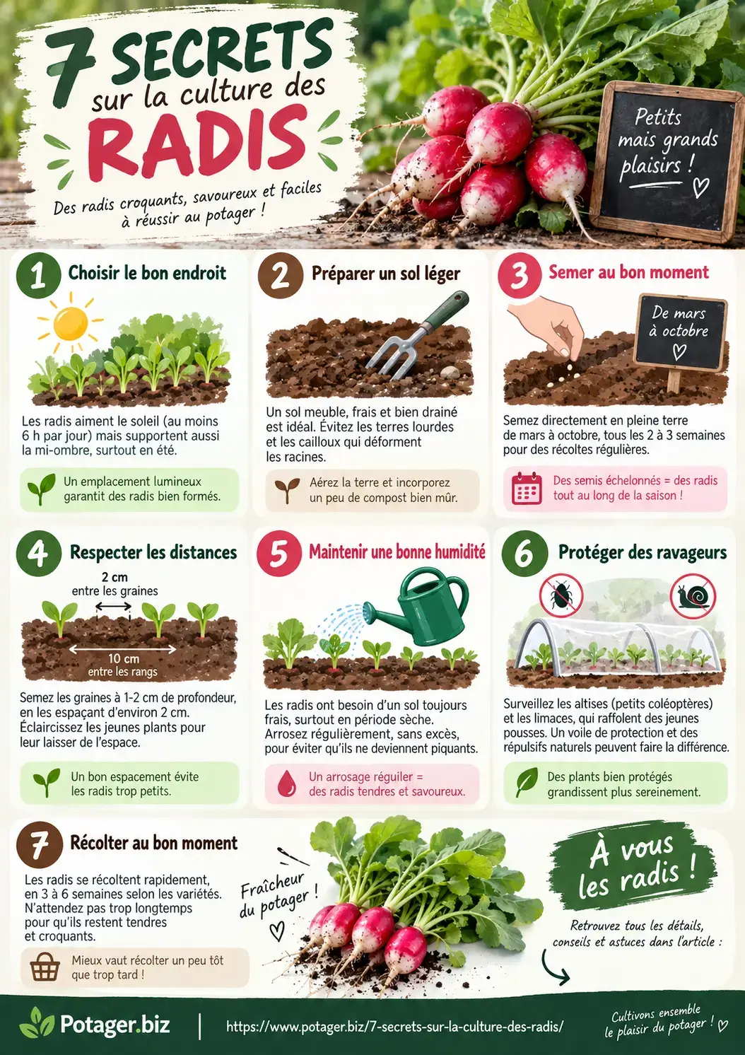 7 secrets de la culture des radis