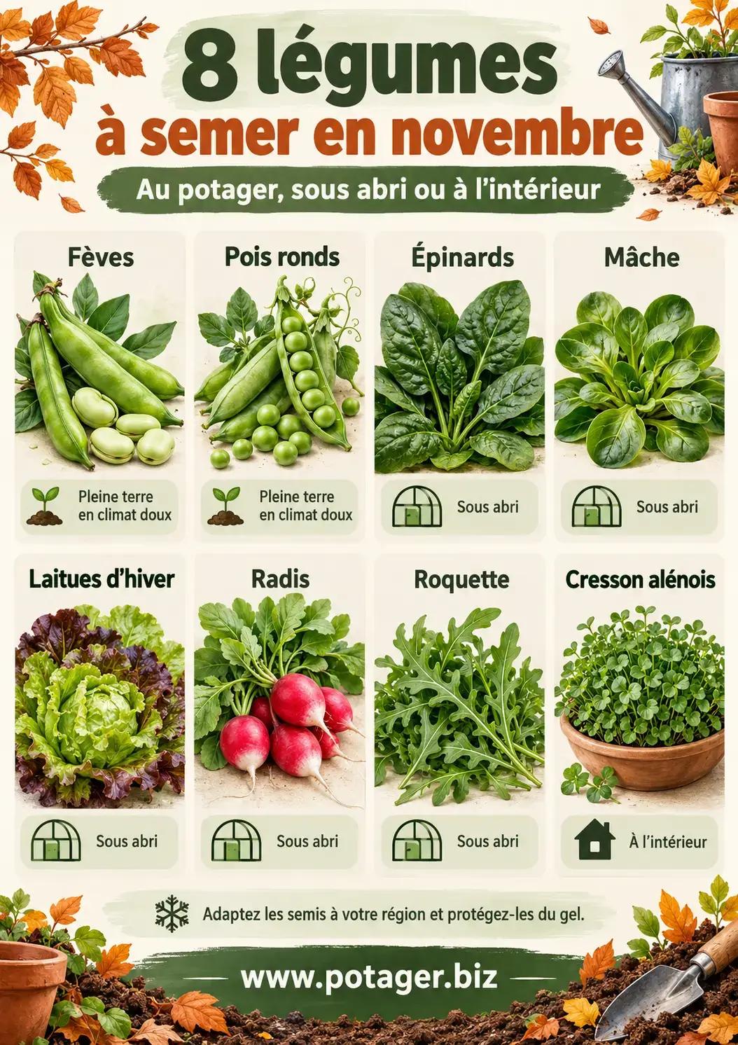8 légumes à semer en novembre